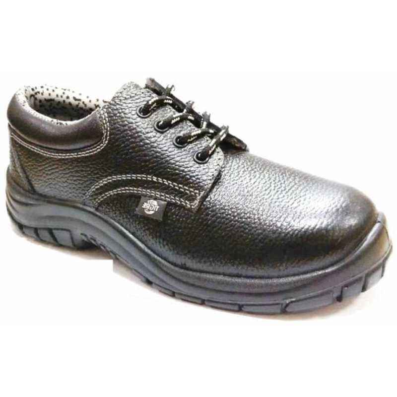 Bata Tigre L/C ST PU Steel Toe Black Work Safety Shoes, 825-6015, Size: 7