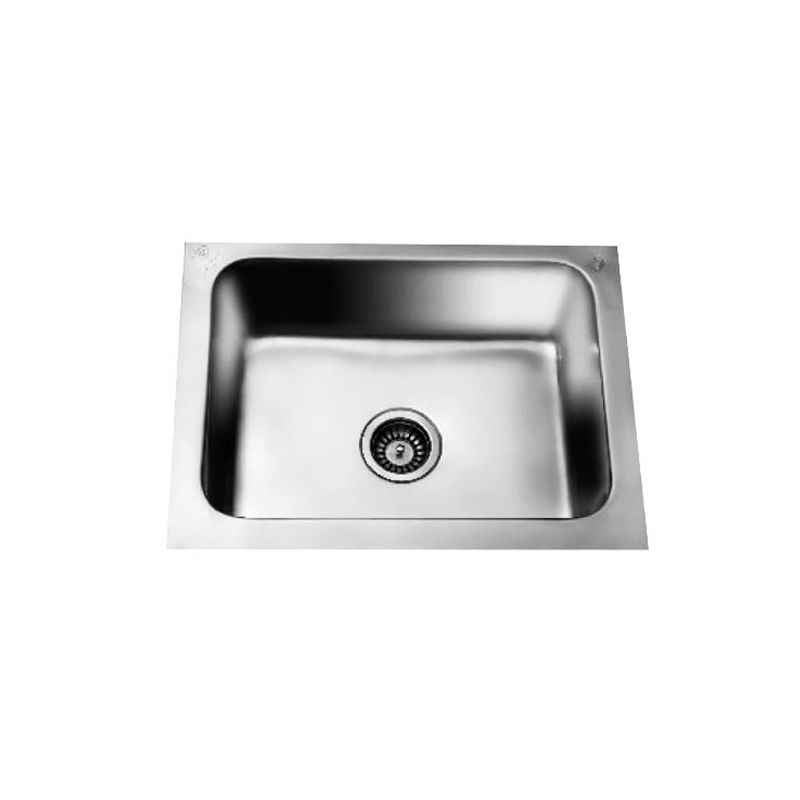 Jayna Crown CSB 04 Glossy Single Bowl Sink in 1.5 mm Thickness, Size: 24 x 18 in