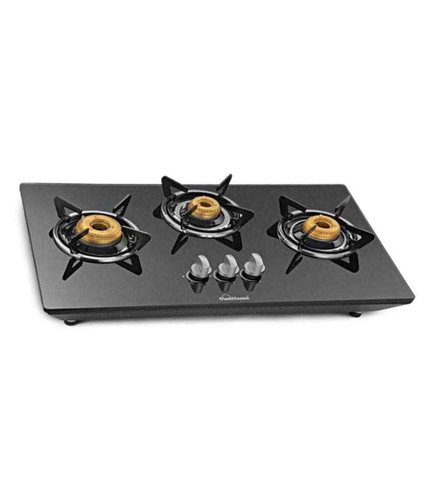 sunflame three burner glass top