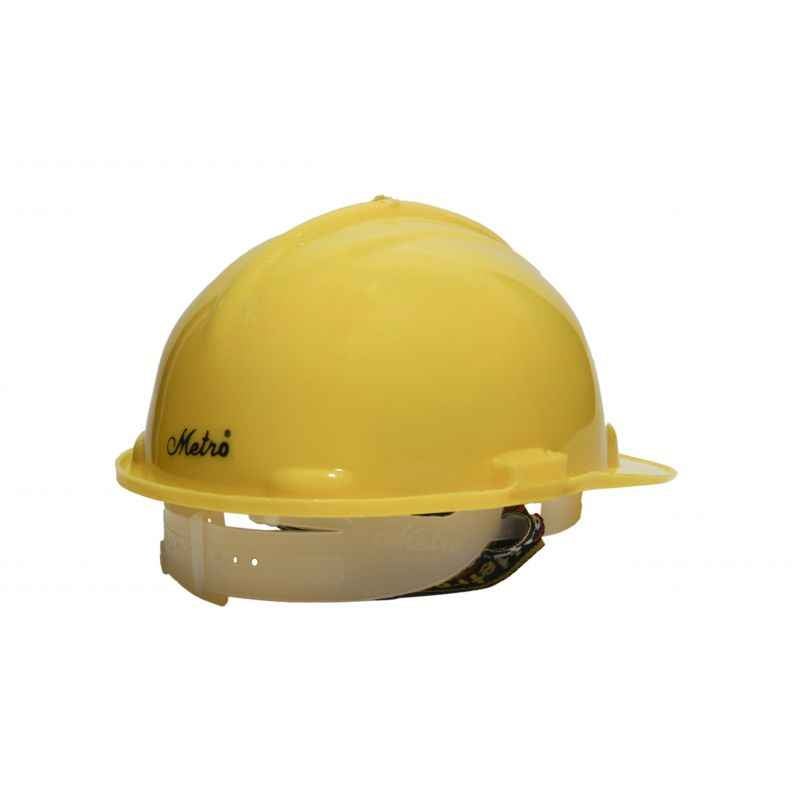 Metro HDPE Nape Type Safety Yellow Helmet