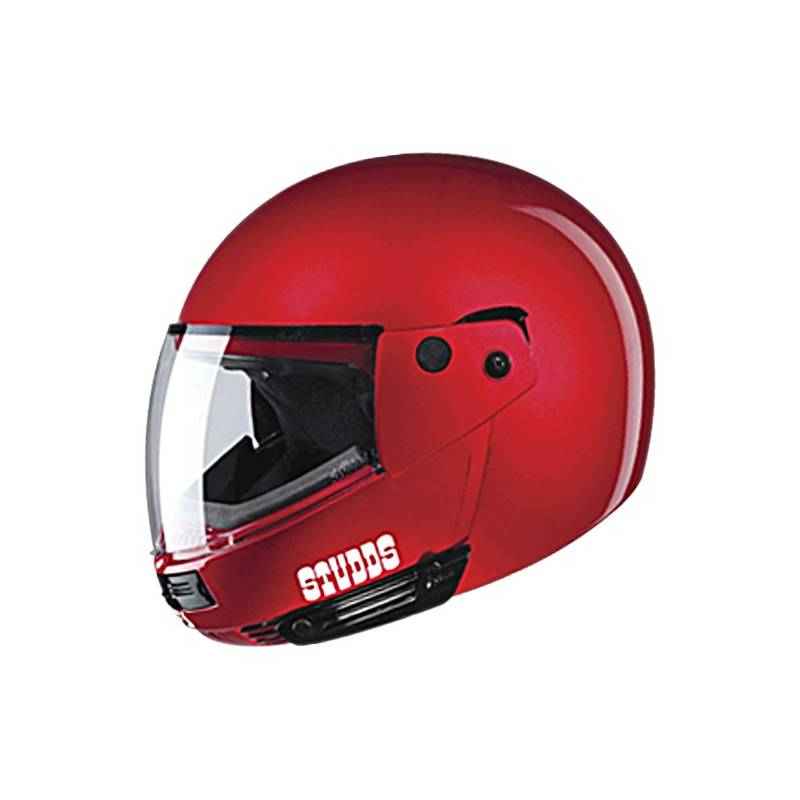 Studds Ninja Pastel Plain Flip Up Cherry Red Full Face Helmet, Size: XL