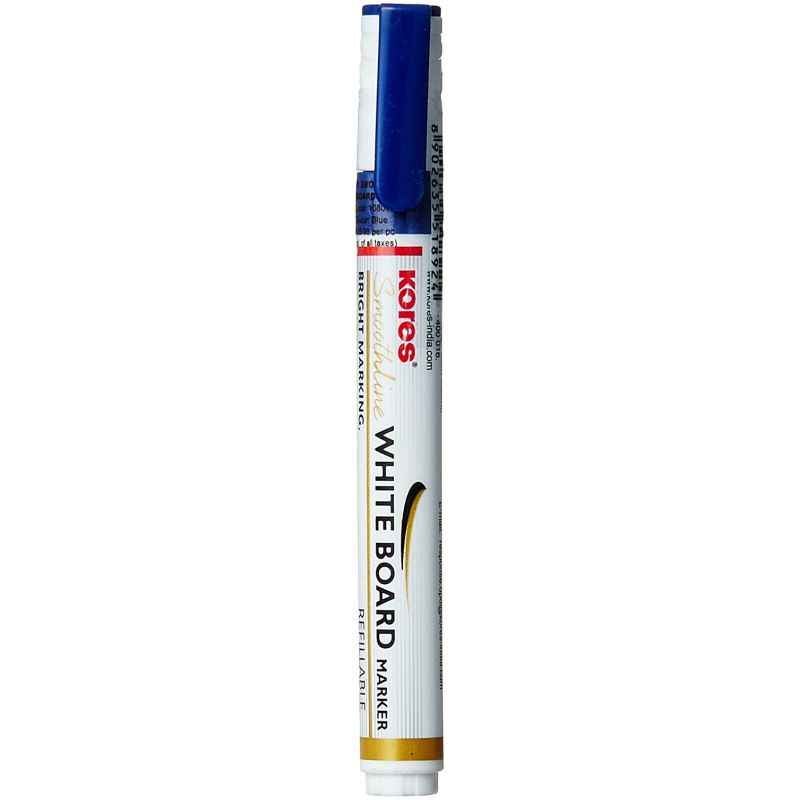 Kores K25 Smoothline Whiteboard Marker Pen, Ink Colour: Blue (Pack of 20)