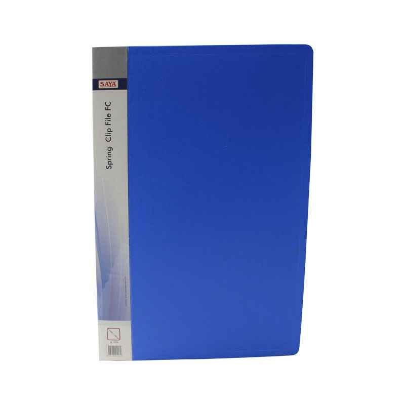 Saya Blue Spring Clip File F/C, Dimensions: 242 x 20 x 355 mm (Pack of 2)
