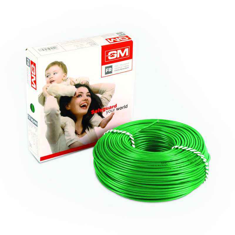 GM 1 Sq mm 45m Green FR Modular Wire, 7031