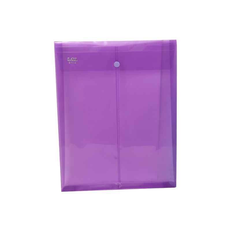 Saya Tr. Purple Vertical Button Envelope, Dimensions: 250 x 18 x 410 mm, Weight: 400.5 g (Pack of 12)