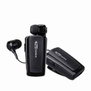 Portronics Harmonics 101 Black Retractable Bluetooth In-Ear Earphones, UA 25XB