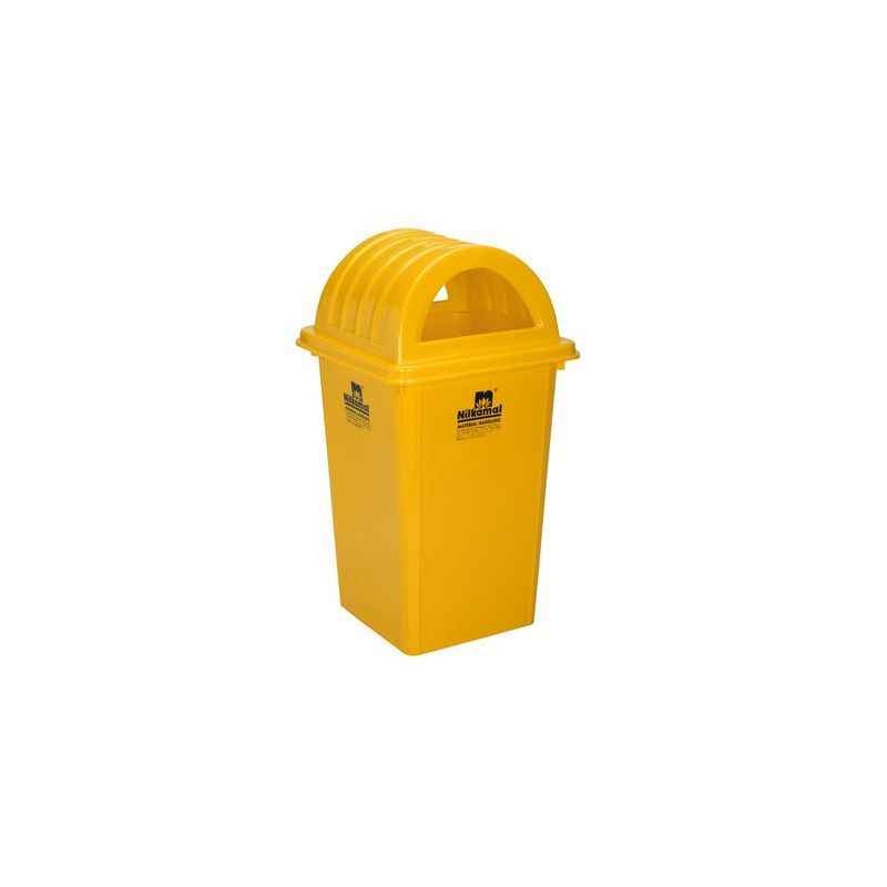 Nilkamal 80 Litre Yellow Virgin Plastic Dustbin, RFLB80L1, Dimension: 75x43x43 cm