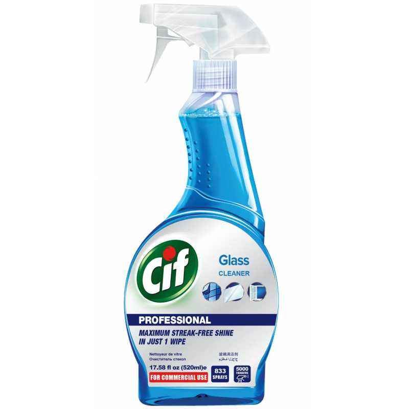 Cif 520ml Professional Glass Cleaner (Pack of 12)