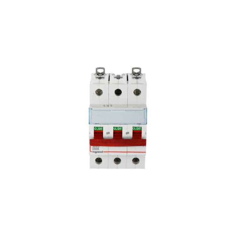 Legrand 40A DX³ 3 Pole MCBs Isolators for AC Applications, 4065 10