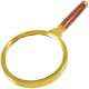 Stealodeal 80mm Gold Magnifying Glass, Magnification: 5X