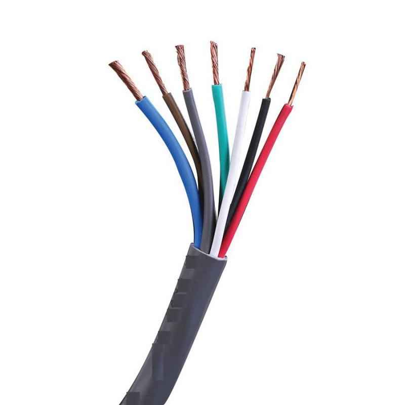RISTACAB 0.75 Sqmm 7 Core 100m Black PVC Flexible Industrial Cables