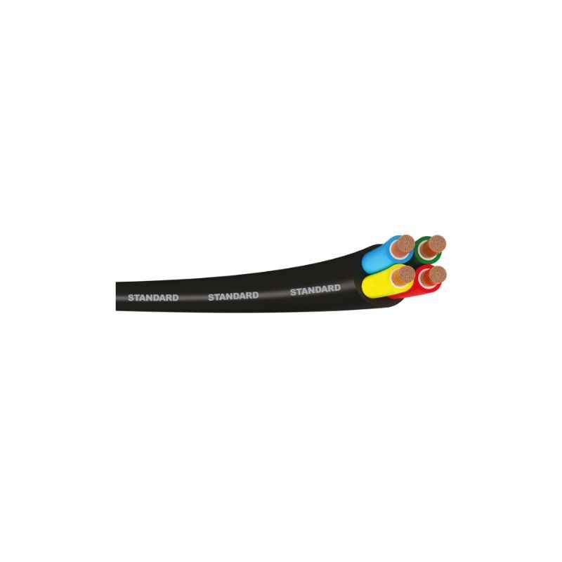 Standard 4 Sq mm 100m Black PVC FR Industrial Cables, WSMFDSKB24X0