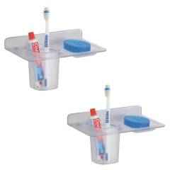 Kamal ACC-1172-S2 Neo Soap Dish & Brush Holder (Pack of 2)
