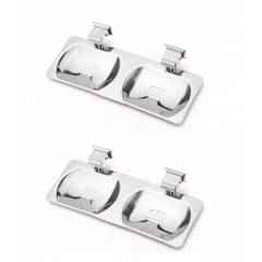 Doyours Platina Series 2 Pieces Double Soap Dish Set, DY-0980