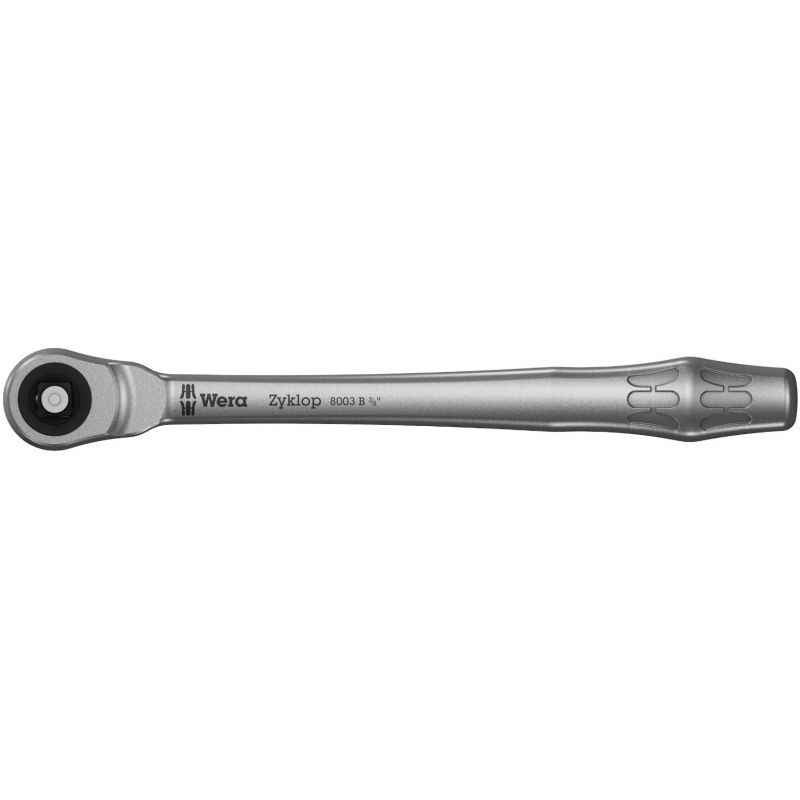 Wera 3/8Inch Zyklop Full Metal Ratchet with Push Through Square Function, 5004033001
