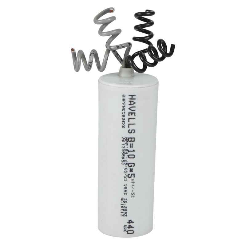 Havells 10+5µF Washing Machine Capacitor, QHPHWC510005 (Pack of 25)