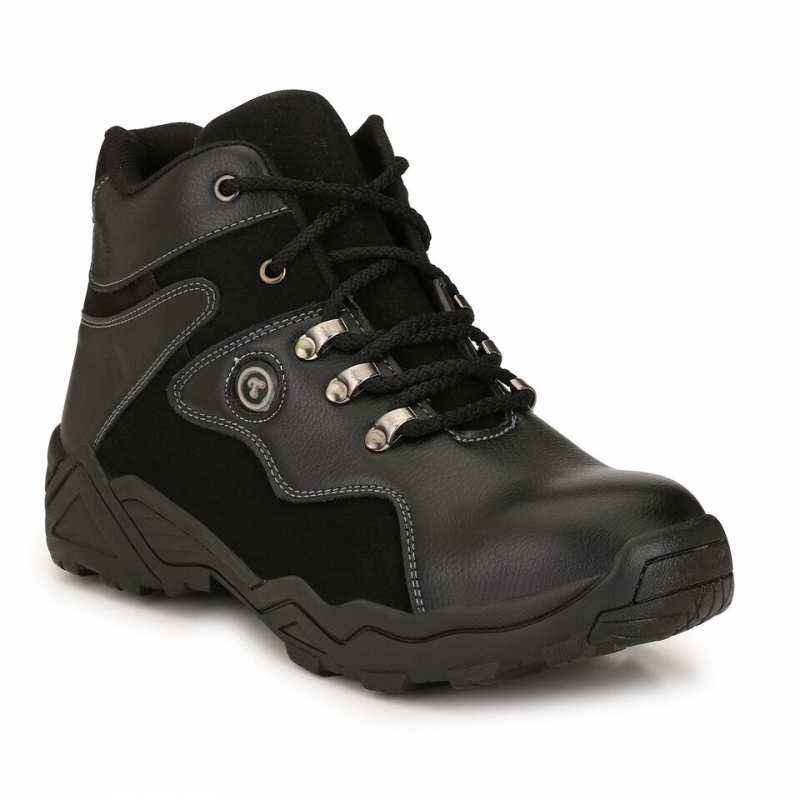 Timberwood TW24BK Steel Toe Black Safety Shoes, Size: 7