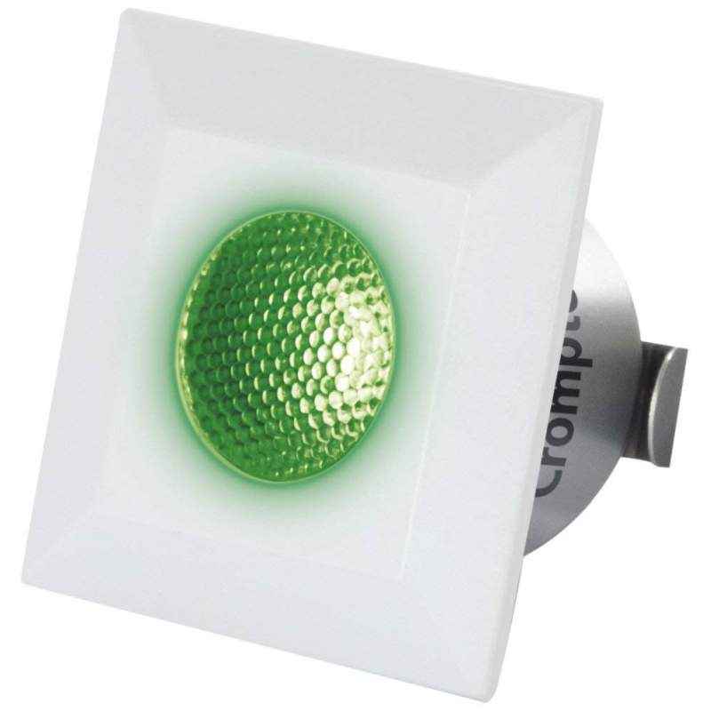 Crompton Star Domestic 2W Square Green LED Spot Light, LSSS2-GRN (Pack of 4)