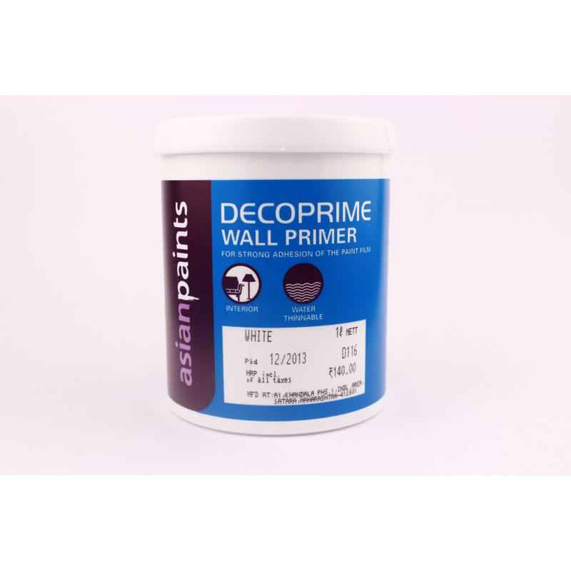 Asian Paints Decoprime Wall Primer - ST (Solvent Based), 0359 Gr-M0, White, 500 ml