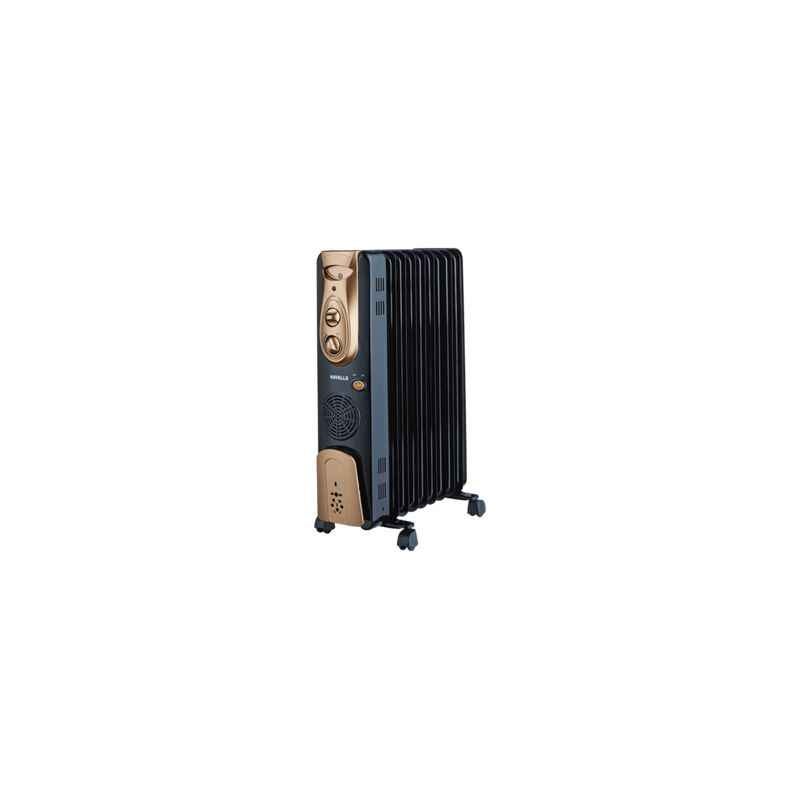 Havells OFR 2400W Black 9 Fin Oil Filled Radiator with Fan