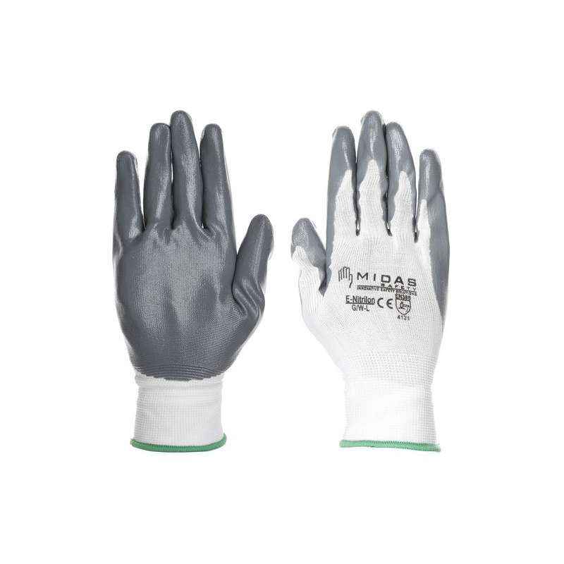 Midas GL 022 Safety Nitralon Hand Gloves, Size: 7 (Pack of 72)