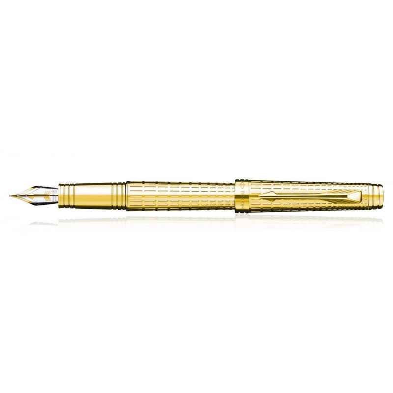 Parker Premier Graduated Chiselling Medium Nib GT Fountain Pen, 9000014140