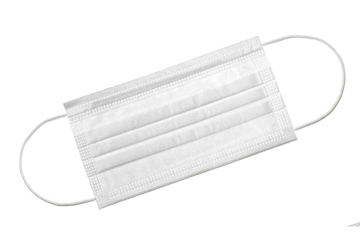 white 3 ply face mask