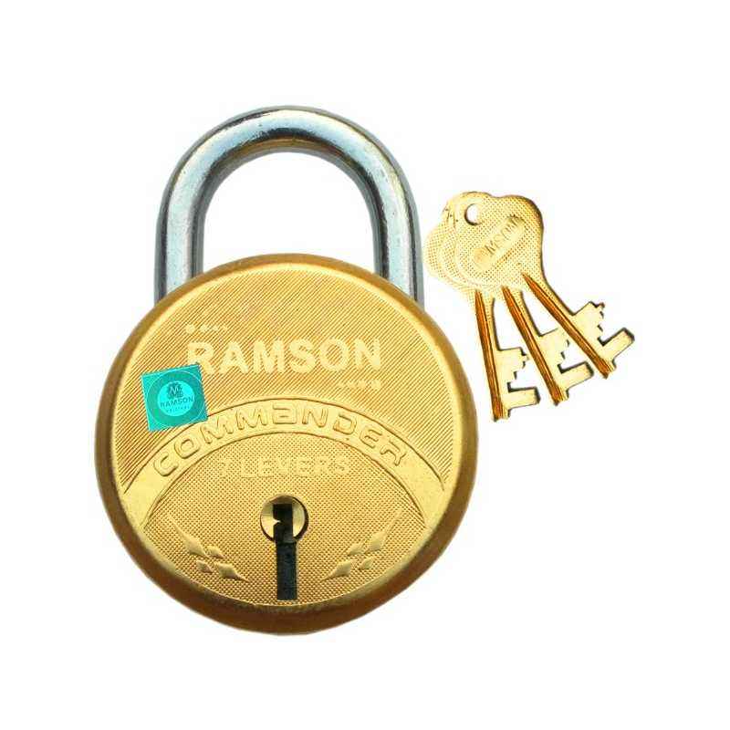 Ramson Commander 7 Lever Brass Round Brass Lock