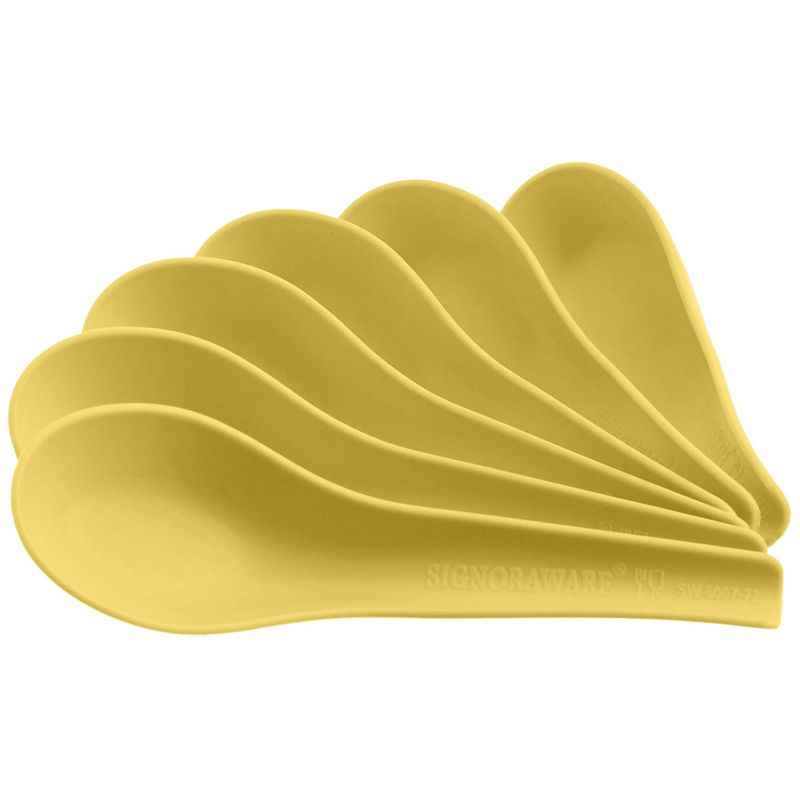 Signoraware Lemon Yellow Soup Spoon, 230 (Set of 6)