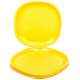 Signoraware Lemon Yellow Square Half Plate, 238 (Pack of 3)