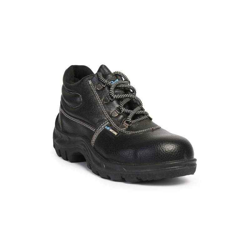 Meddo Awesome Steel Toe Black Work Safety Shoes, Size: 7