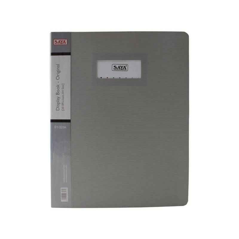 Saya SY320A Light Grey Display Book 20 Pockets A4, Weight: 177 g