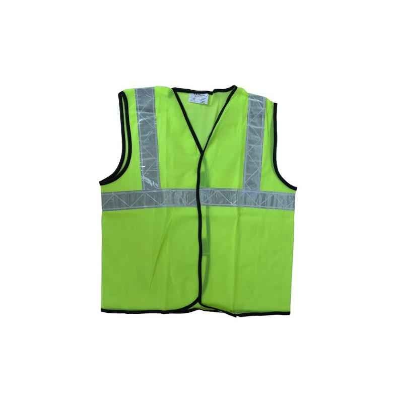 KT Green Safety Reflective Jacket with 2 Inch Tape (Pack of 10)