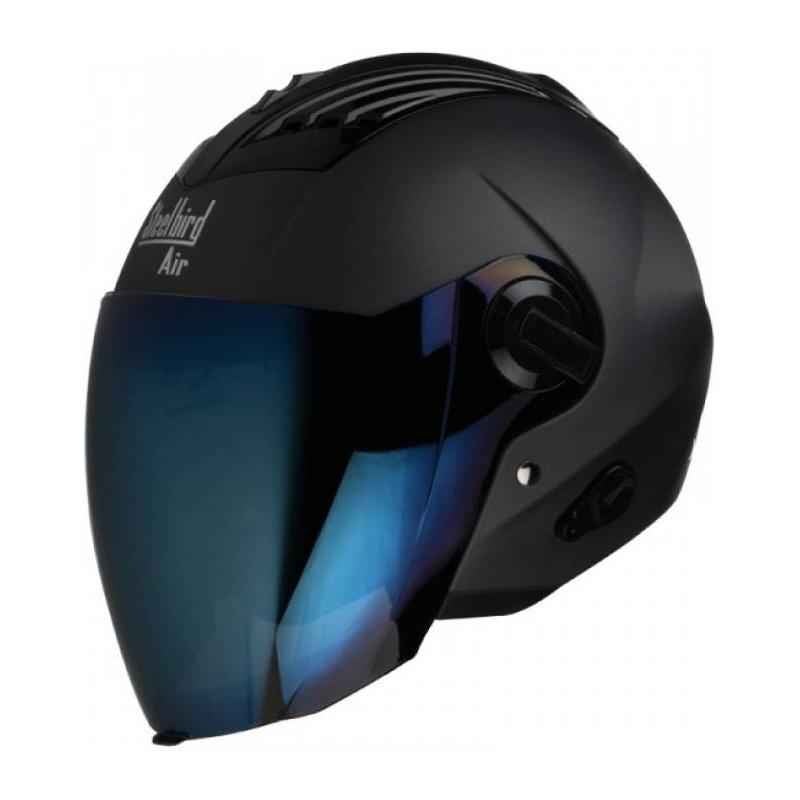 Steelbird SBA-3 Matt Black Open Face Helmet, Size (Large, 600 mm)