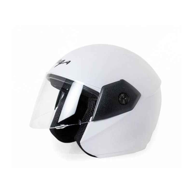 Vega Ridge White Open Face Helmet, Size (Large, 600 mm)