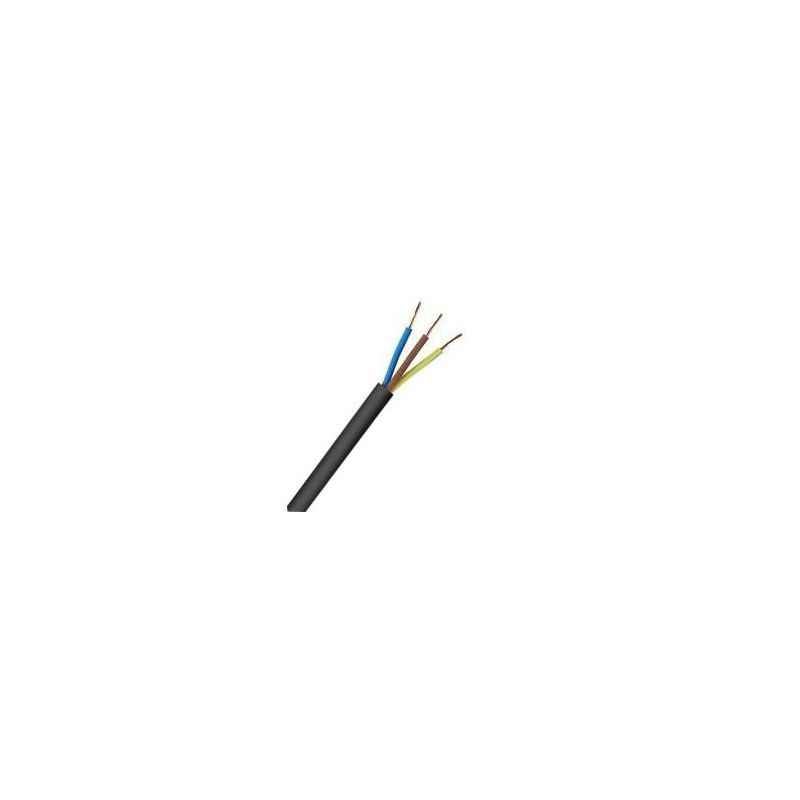 Reliance PVC Insulated & PVC Sheathed 3 Core Round Flexible Cable, 0.4 mm, Strands: 126, Length: 100 m
