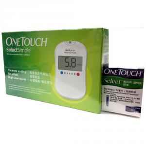 Johnson & Johnson One Touch Select Simple Glucometer, 10 Free Strips