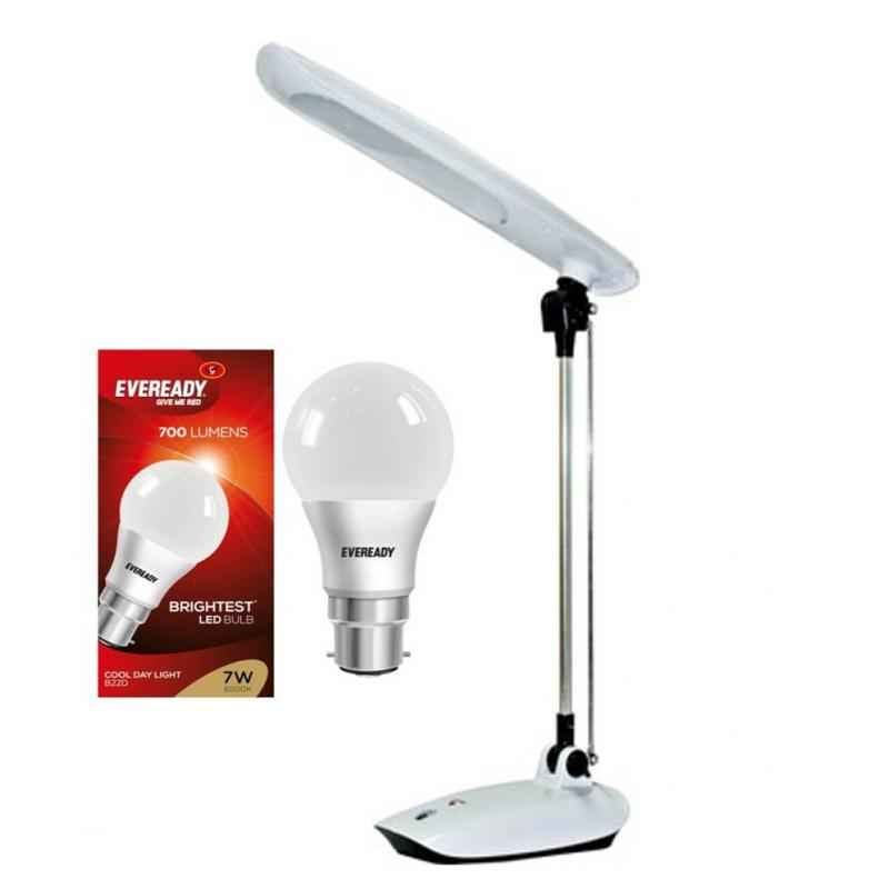 Eveready SL02 White Rechargeable LED Study Lamp