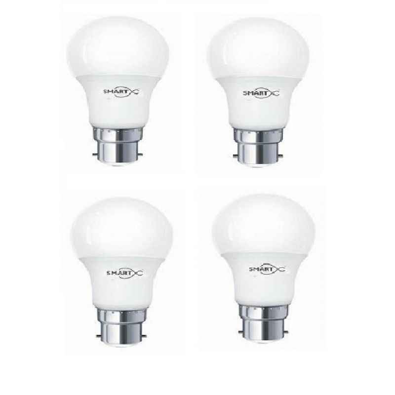 Smartx Omega 9W B-22 White LED Bulb (Pack of 4)