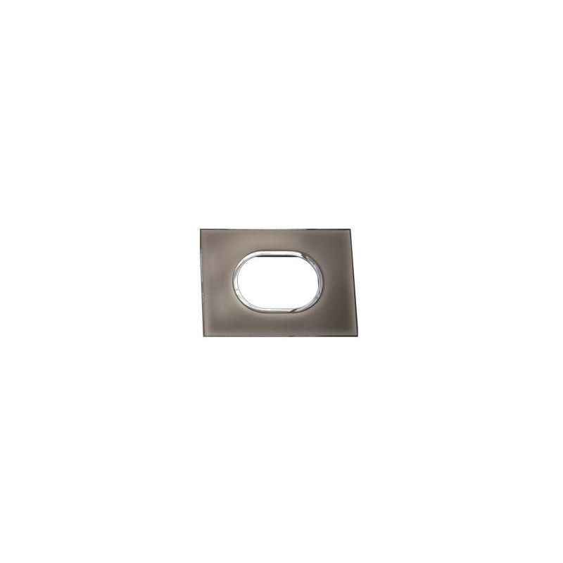 Legrand Arteor 6 Module Mirror Finish Taupe Round Cover Plate With Frame, 5763 65