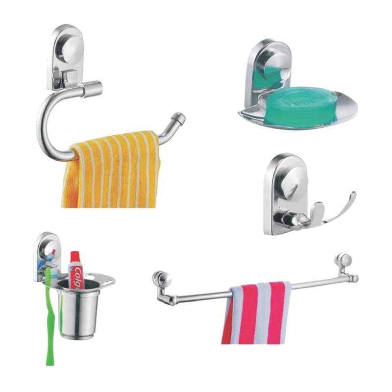 Kamal Radisson Brass Bathroom Set with Free Tap Cleaner, ACC-1270 (Pack of 5)