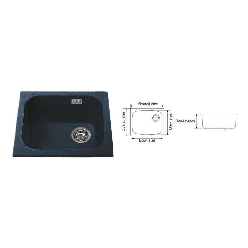 Nirali Harmony LV 1 Kitchen Sink, Size: 510x432 mm