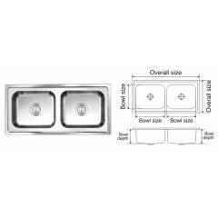Nirali Graceful Glory Satin Finish Kitchen Sink, Size: 760x457 mm