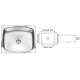 Nirali Glister Glossy Finish Kitchen Sink, Size: 585x485 mm