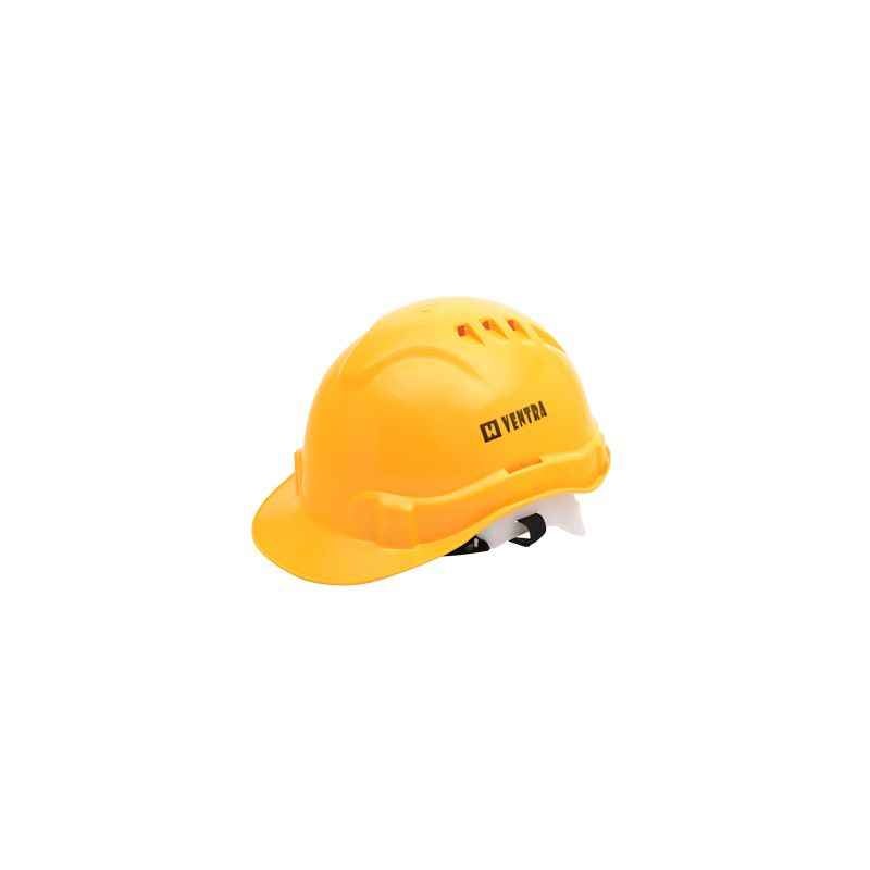 Heapro Yellow Ratchet Type Safety Helmet, VR-0011 (Pack of 10)