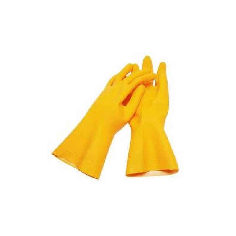 Shiva Rubber Hand Gloves, Size: 12 Inch (Pack of 10)
