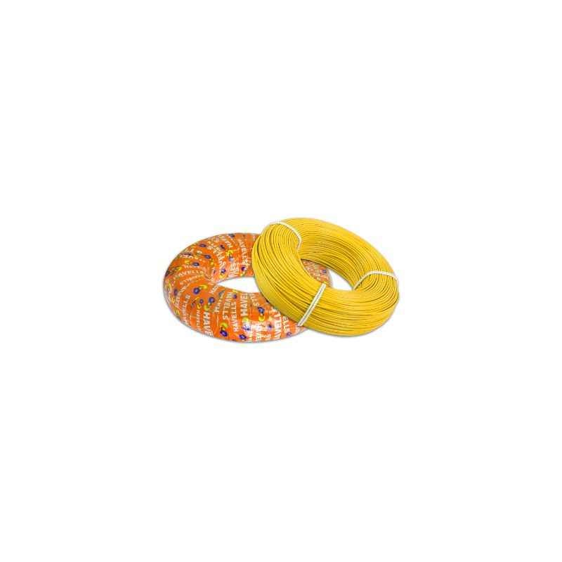 Havells 2.5 Sqmm PVC Yellow Life Guard Flexible Cable, WHFFFNYL12X5, Length: 180 m