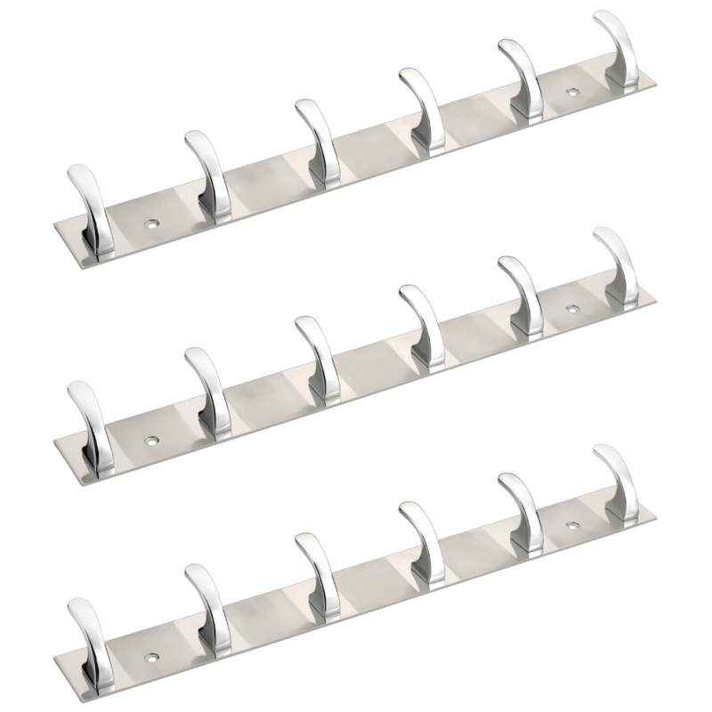 Doyours 3 Pieces 6 Pin Two Tone Hook Rail Set, DY-1305