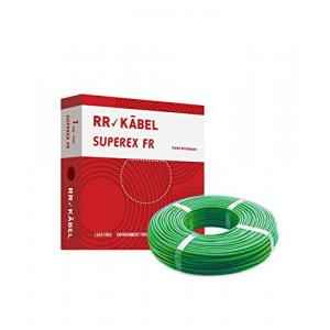 RR Kabel Superex-FR 2.5 Sq mm Green PVC Insulated Cable, Length: 90 m
