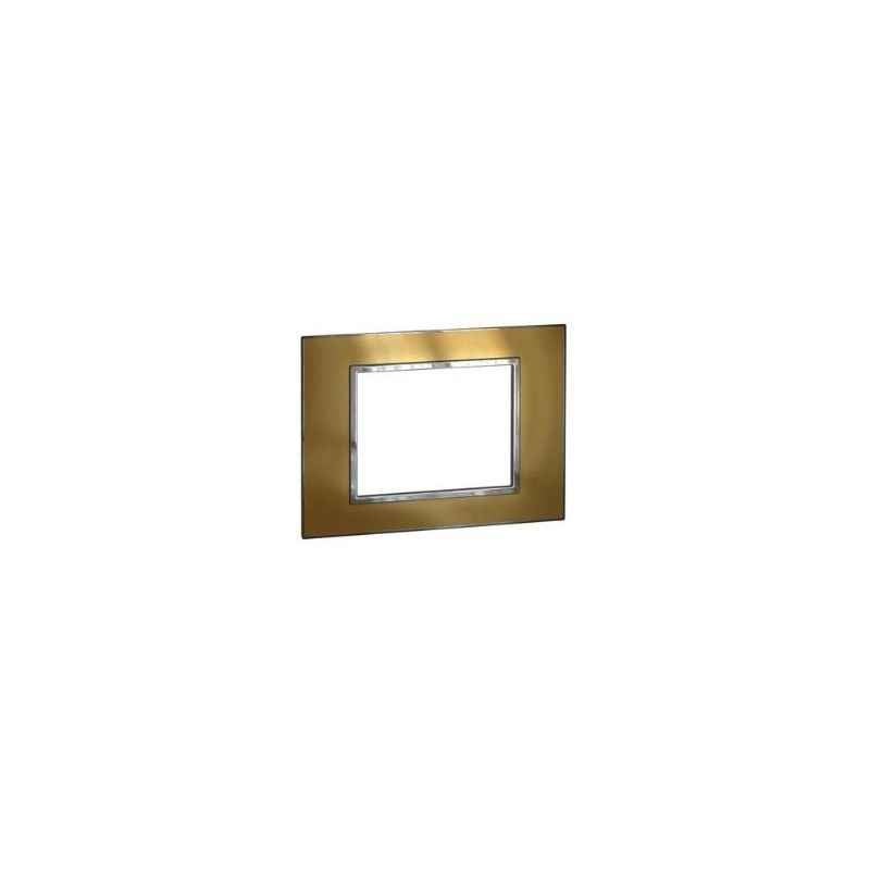 Legrand Arteor 3 Module Wood Light Wenge Square Cover Plate With Frame For Shaver Socket, 5750 75